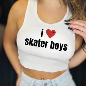 I Heart Skater Boys Funny Women's Top