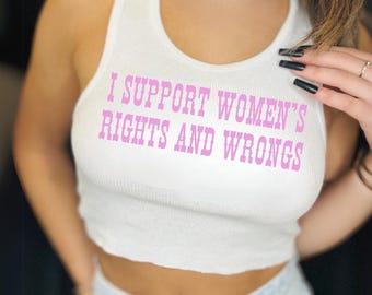 ¡Camiseta corta divertida con apoyo a los derechos y los errores de las mujeres!