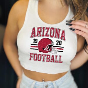 Arizona Football Graphic Tank Top | Vintage Style Game Day Crop | Retro Sports Shirt