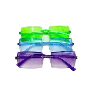 3 Pack Rave Sunglasses | Festival Glasses Set | Sunglasses | Party Shades for Summer, Costumes & Raves | Colorful Funky Sunglasses