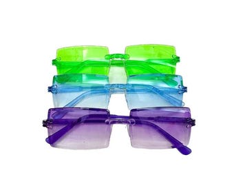 Rave Sunglasses 3-Pack: Colorful Festival Party Shades