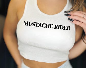 Crop-top Moustache Rider: op Morgan Wallen geïnspireerd country-concertshirt