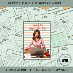 Business planner, small business, business organizer, printable planner, product planner, online shop, home business, entrepreneur planner