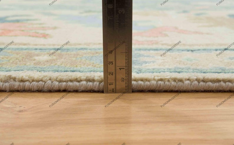 Ruler Rug Rugs for Bedroom: Retro Design Contemporary Handmade Oushak Rug, New ...
