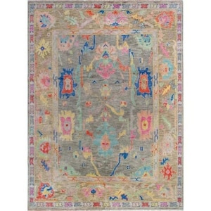 8x10 blue Oushak Made to Order (In Any Size!!!!!) Geometric Knotted Modern Oushak rug/ large area rug/pastel/sage/muted oushak rug.