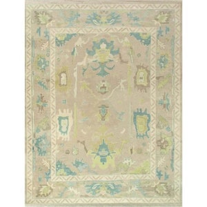 9x12 beige Oushak Made to Order (In Any Size!!) simple Knotted Modern Oushak rug/ large area rug/pastel/sage/muted oushak rug