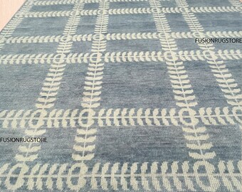 Türkischer Teppich mit weißem Akzent Oushak Made to Order (In jeder Größe!) Handgeknüpfter moderner Oushak-Teppich / große Fläche / Salbei / gedämpfter Oushak-Teppich.