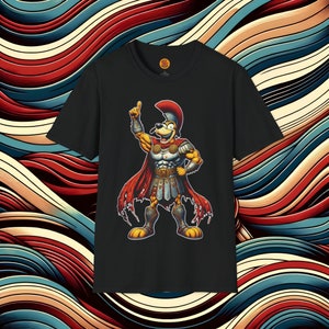Cartoon Centurion Dog T-Shirt: Ancient Rome Meets Playful Pups (Funny Gift for History Lovers)