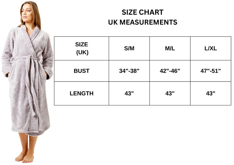 Womens Fleece Robes Super Soft Fleece Dressing Gown With Tieup and