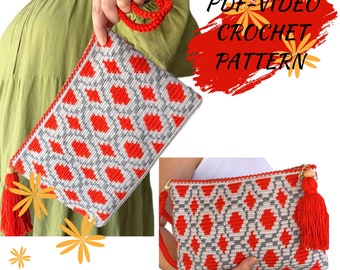 Tapestry Crochet Pattern,Wayuu Mochila Bag Pattern,Crochet Bag Pattern,Mochila Bag Pattern,Wayuu PDF Pattern,Crochet Purse PDF Pattern