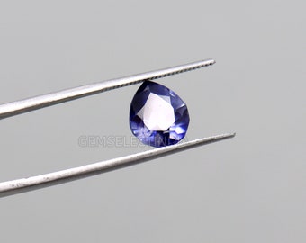 Zafiro azul de Ceilán de 4,30 quilates en forma de pera, piedra natal de septiembre, para anillo de compromiso, zafiro natural en forma de lágrima para joyería personalizada, envío gratuito.