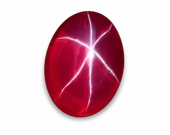 Star Ruby Oval Cabochon 13.30CT Burmese Ruby Earth Mined Star Ruby Stone Certified Star Ruby Loose Ruby Cabochon Stone Red Ruby Best Price