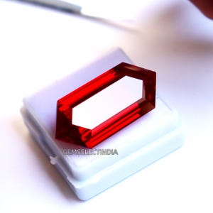 AAA+ Fancy Cut 27 Ct Natural Mozambique Blood Red Ruby With Certified Gemstone Use Ring , Jewelry Making Tools Loose Ruby gemstone