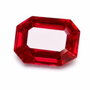 Rubí natural rojo sangre de Mozambique de 5,80 quilates, certificado, talla esmeralda, gema suelta para anillos, colgantes y fabricación de joyas / Regalo para mujer