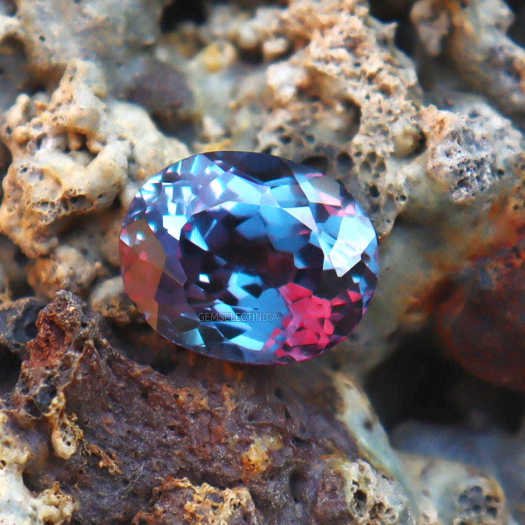 Earth Mined Alexandrite Gemstone Multi Color Changing Alexandrite Stone ...