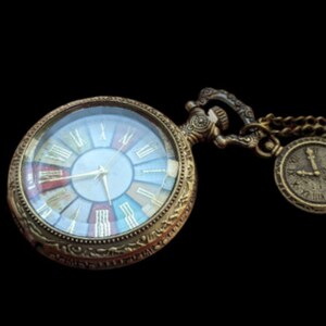 Colorido reloj de bolsillo Steampunk, regalo perfecto para él/su reloj de bolsillo victoriano imagen 3