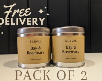 St Eval Bay and Rosemary Candles ( Pack of 2)