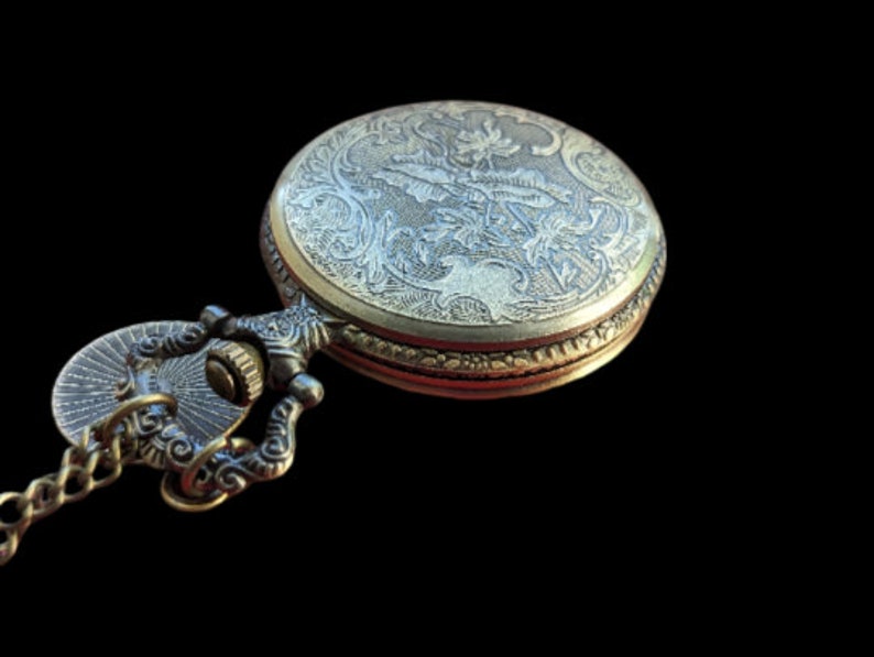 Colorido reloj de bolsillo Steampunk, regalo perfecto para él/su reloj de bolsillo victoriano imagen 4