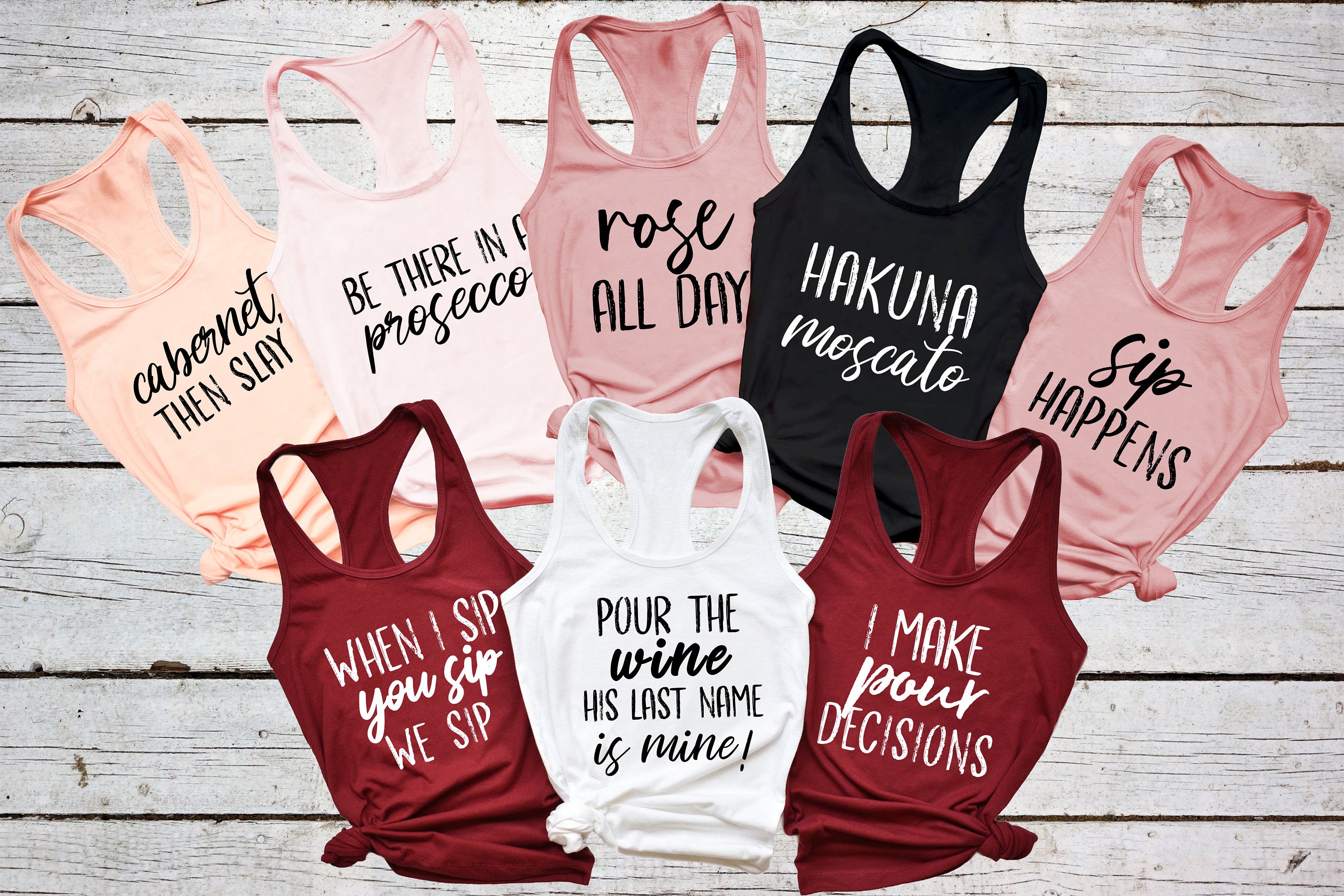 Bridesmaid Tank Tops Etsy