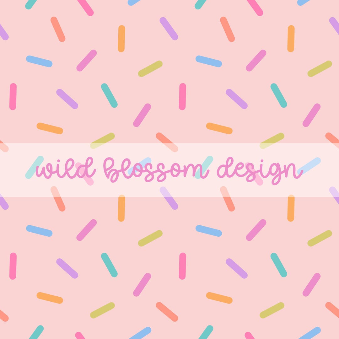 Rainbow Sprinkles Birthday Cake Ice Cream Colorful Seamless Repeating ...