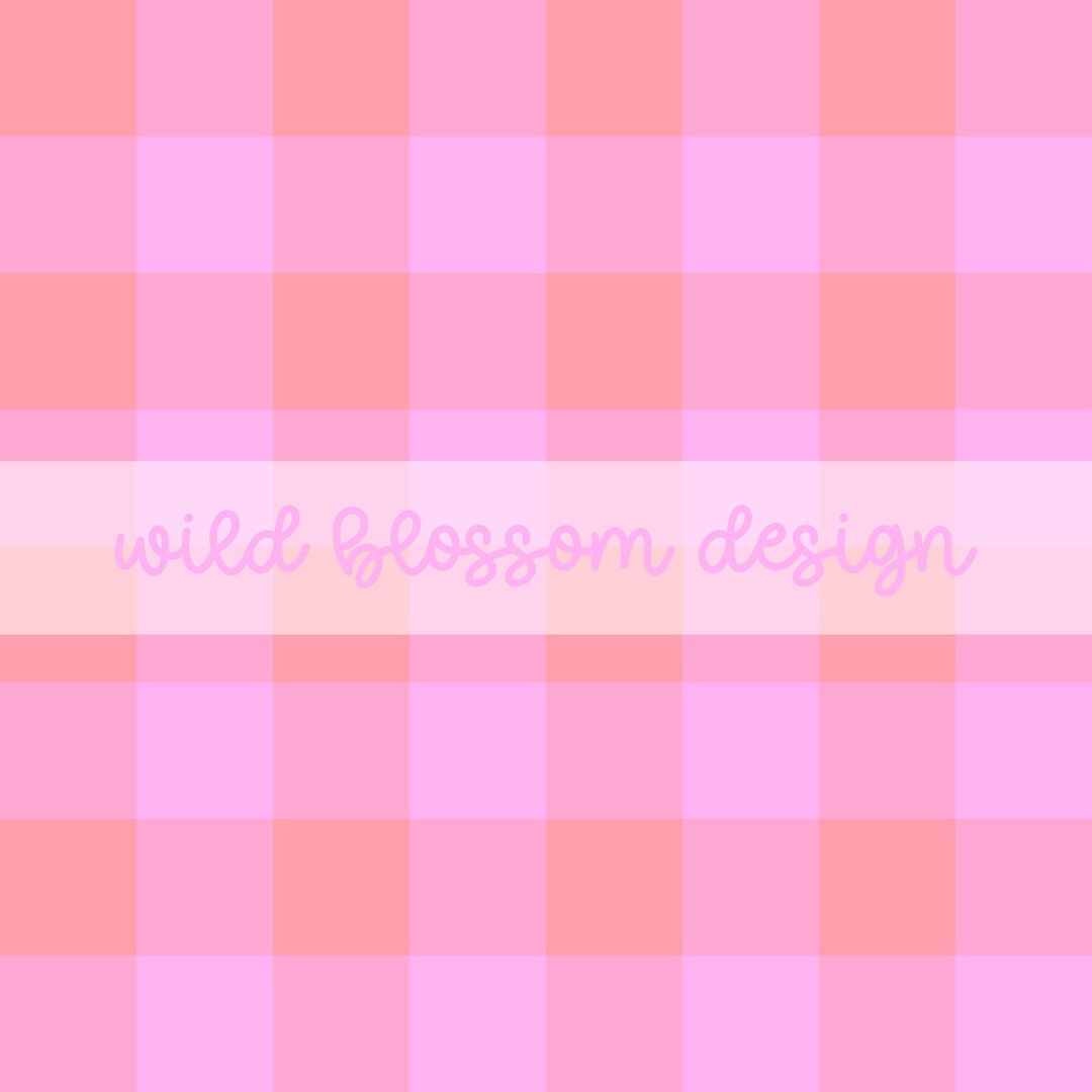 Pink Summer Gingham Plaid Seamless Repeating Pattern Digital File - Etsy