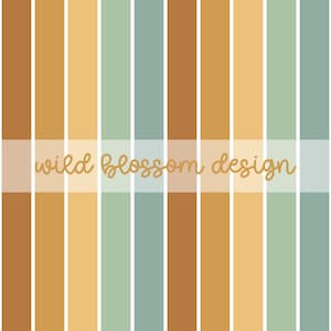 Boho Earth Tone Stripes Boy Seamless Repeating Pattern Digital File