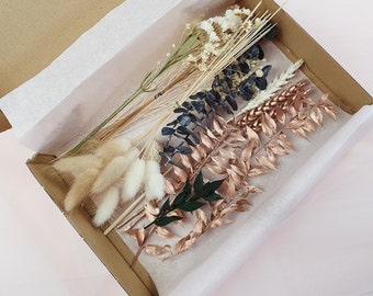 Trockenblumen DIY Box | Bronze dezent Naturtöne