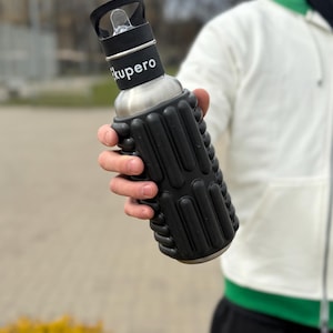 Foam Roller Water Bottle for Trigger Point Release & Deep Muscle Recovery — Stainless Steel Tool for Desk Workers, Hikers and Pilates