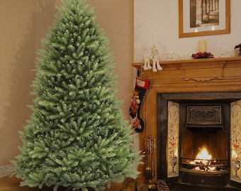 Artificial Full Christmas Tree, Green, Dunhill Fir, Includes Stand, 9 Feet