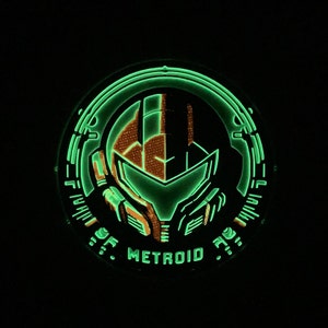 Metroid 3D Printed Glow in the dark Wall Art