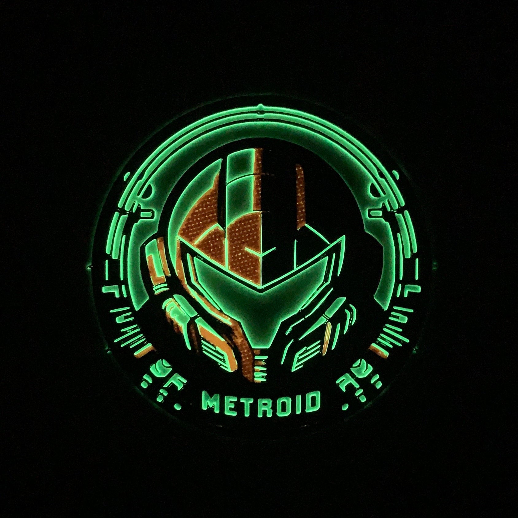 Metroid 3D Gedruckt Glow in the dark Wall Art