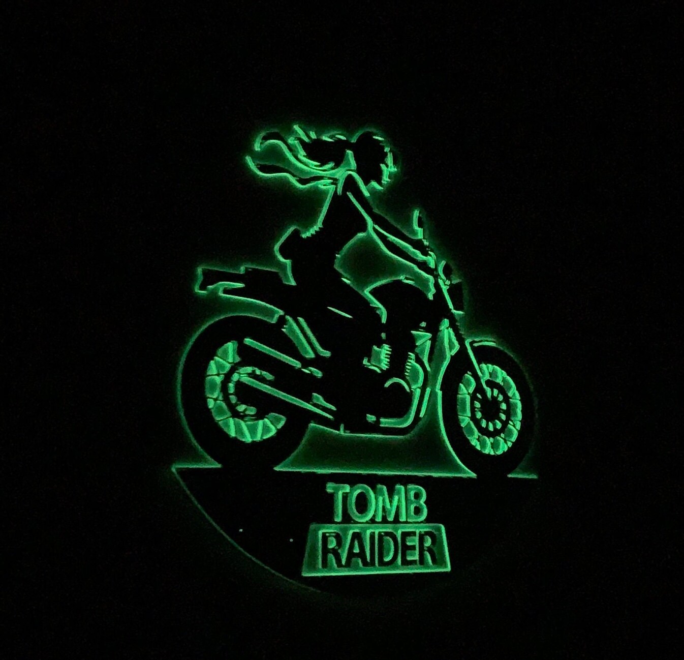 Lara Croft Tomb Raider variant A 3D Printed Glow in the dark Wall Art