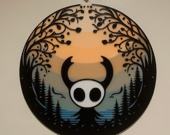 Hohler Ritter Hallownest Garten 3D Gedruckt Glow in the dark Wall Art