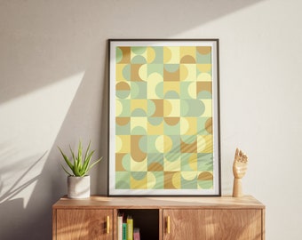 Retro Pattern Poster - Various Sizes