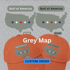 Kundenspezifischer Hut personalisiertes Geschenk beunruhigt Kappe Einzigartiges Golf von Amerika Karten-Design, bestes Freundgeschenk, kundengerechtes bestes Geschenk des Vaterhutes für Patriot