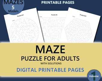 Maze Puzzles for Adult (Volume 1)