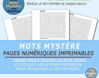 Mots Mystère – 100 défis pour trouver le mot secret | Volume 2