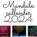 Mandala Callender 2024 - Etsy
