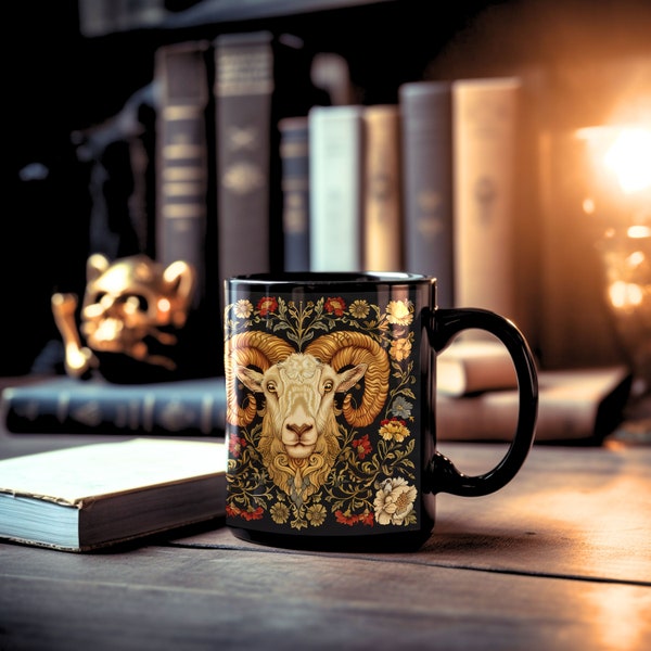 Aries zodiac horoscope themed mug | gift for her born in March/April Birthday | Aries birthday gift