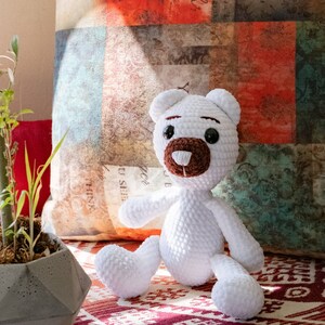 Amigurumi Pattern, Crochet Sweet Snowball, Handmade Crochet Amigurumi Toy. Knitted Stuffed Doll, Plush Gift for Bayb, Boy and Girl Gift