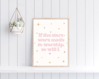 Stars Worship Digital Print, Christian Home Decor (PNG, PDF)
