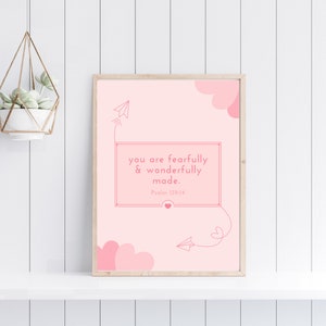 Fearfully and Wonderfully Made Print | Faith Print | Christian Print | Christian Wall Art | Faith