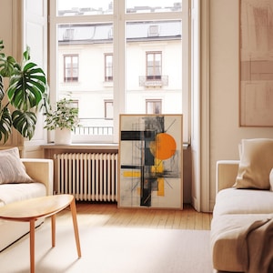 Abstract , wall art , black and orange , Trendy wall art, wall decor , digital download , digital print ,abstract art , digital poster ,
