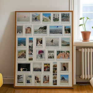 Personalized Custom Polaroid Collage, Trendy Custom Photo Wall Art, Friend Anniversary Gift, Dorm Room Apartment Decor, Unique Custom Print