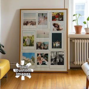 Personalized Custom Polaroid Collage, Trendy Custom Photo Wall Art, Unique Friend Gift, Anniversary Gift, Dorm Room Apartment Decor