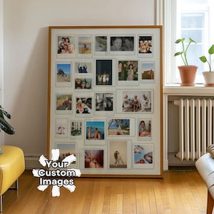 Personalized Custom Polaroid Collage, Trendy Custom Photo Wall Art, Friend Anniversary Gift, Dorm Room Apartment Decor, Unique Custom Print