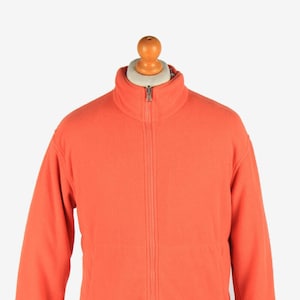 Crane Fleece Jacket Top Full Zip Thermal Vintage Orange Size M -SW2726