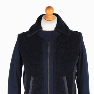 Giacca da donna Lacoste con colletto vintage caldo blu navy taglia S C3062