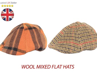 Gorra plana de 6 paneles, estilo Gatsby, estilo Ivy Driving, repartidor de periódicos, panadero, taxista, boina de lana mixta