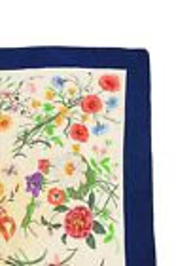 Gucci Scarf Square 34x 34 Floral Pattern Flowers … - image 2
